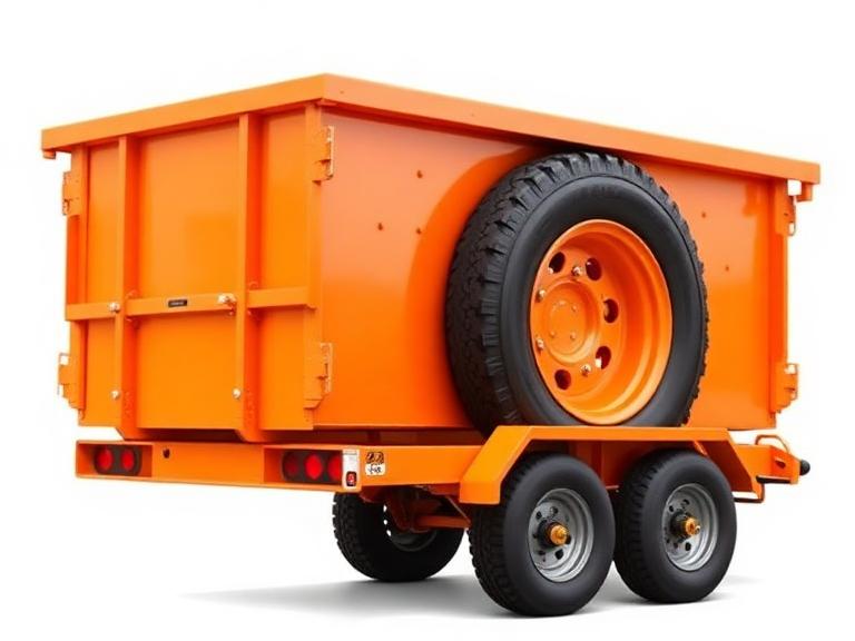 14 Yard Junk Bus dumpster on wheels