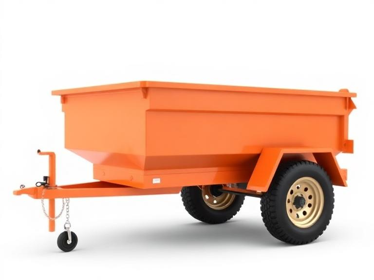 6 Yard Junk Bus dumpster on wheels